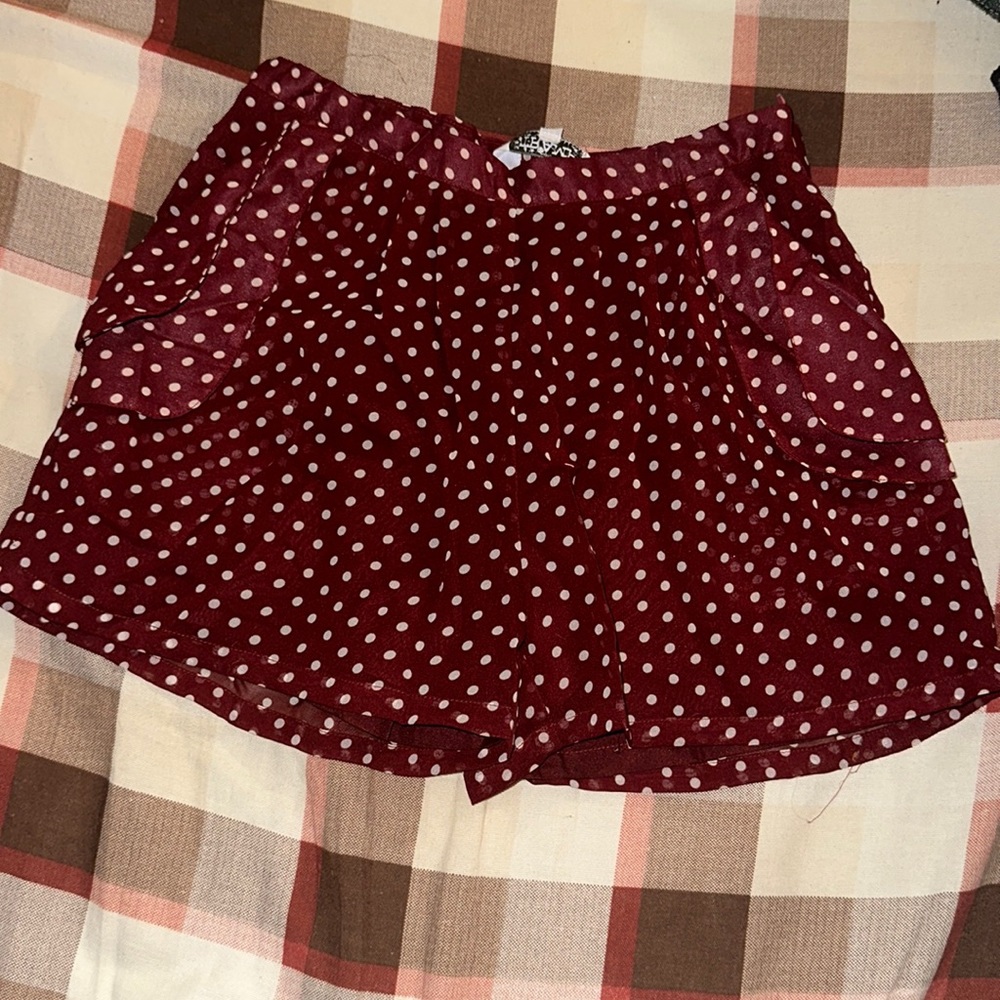 woman’s polkadot shorts in a size medium
